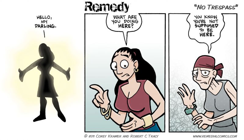 Remedy :: Corey here... I tried to make the arrival of this individual very timeless in the first panel as she is very very special.